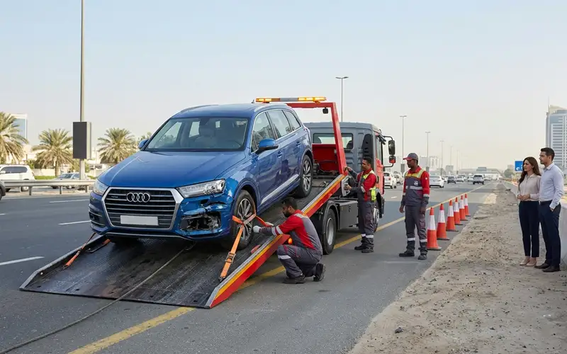 Audi recovery service providing professional towing and roadside assistance for Audi vehicles.